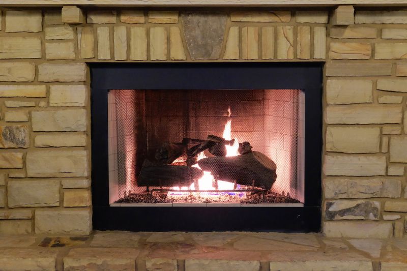 Elegant Masonry Fireplace
